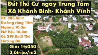 Bán đất thổ cư ngay trung tâm xã khánh Bình Khánh vĩnh, Đất Khánh Bình Khánh Vĩnh, Nhà đất Nha Trang