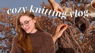 knitting for serotonin in aussie winter ️ my winter WIPs + a finished sweater! (cozy knit vlog)