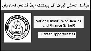 National Institute of Banking and Finance NIBAF jobs 2024