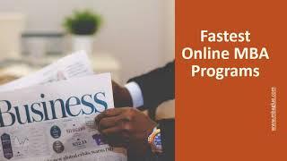 Fastest Online MBA Programs