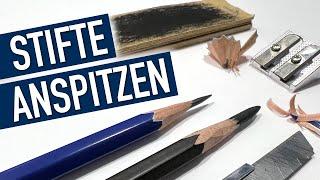 Bleistifte & Kohlestifte anspitzen - Schritt für Schritt Anleitung - Zeichnen lernen mit DrawTut