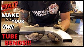 How To Make Rectangle Tube Bends WITHOUT a Bender in ANY Size + Radius!!