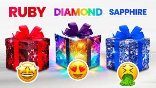 Choose Your Gift!  Ruby, Diamond or Sapphire 