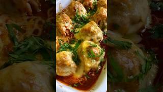 ФАРШИРОВАННЫЕ КАБАЧКИ С ФАРШЕМ И ОВОЩНЫМ СОУСОМ