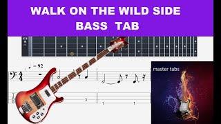 WALK ON THE WILD SIDE  | LOU REED | GUITARBASS Tab| TUTORIAL#Mastertabs#BestFreeYoutubeMusic# #pop