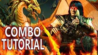 Mortal Kombat X LIU KANG Combos -  DRAGON'S FIRE Combo Tutorial