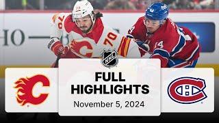 NHL Highlights | Flames vs. Canadiens - November 5, 2024