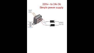 220v to 24v dc // AC to DC converter circuit #converter