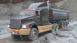 GIANT RC MUD TRUCKS TAKE OVER THE CONSTRUCTION SITE!