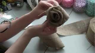 Burlap Rose Tutorial - BurlapFabric.com