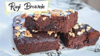 Best Fudgy Chocolate Brownie | Eggless Ragi Brownie Recipe - Gluten Free, Refined Sugar Free