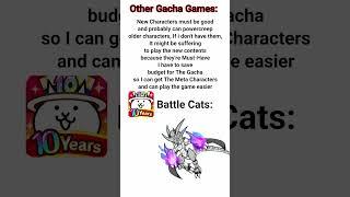 META in Battle Cats Vs Other Gacha Games #にゃんこ大戦争 #battlecats  #gaming #gacha