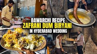 Real Bawarchi making Zafrani Dum Biryani in Hyderabadi Wedding | Hyderabadi Zafrani Biryani Recipe