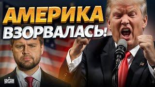 ЧАС НАЗАД! США против Трампа: ТЕРПЕНИЕ американцев ЛОПНУЛО. Это БУНТ! Вэнсу устроили "теплый прием"