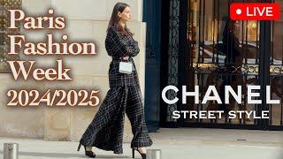 CHANEL  Street Style Fall-Winter 2024/2025 Paris Fashion Week. What are people wearing in Paris