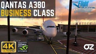 Qantas A380 Business Class To Las Vegas | A Microsoft Flight Simulator First Person Experience