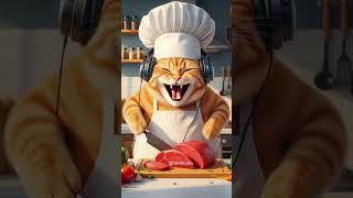 Orange Cat Cooking Spicy Boiled Beef #ai #cat #rdnstudio