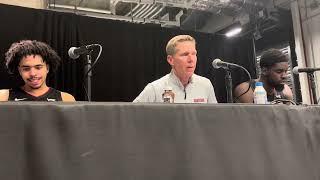 Gonzaga’s Mark Few, Ryan Nembhard and Graham Ike post UCLA