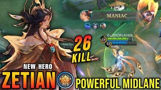 26 Kills + MANIAC!! Celestial Empress Zetian New Hero MLBB Powerful Midlane - New Hero Tryout ~ MLBB