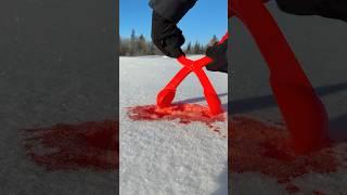 A PERFECT red snowball made with a red SNOWBALL MAKER!! #shorts