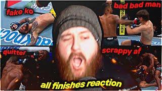 MMA GURU REACTS TO ALL USMAN VS BUCKLEY FINISHES !!