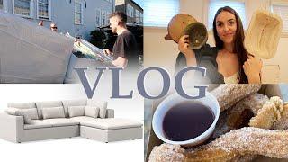 [VLOG] - picking up our new West Elm couch, Monika Hibbs Barn sale!