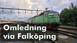 Omledning via Falköping︱Livet som Lokförare