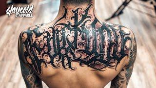 Lettering Tattoo  „Abis One“ (Rest In Peace) x „Felix Seele“ Los Angeles 2018