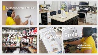 2024 Real Life Kitchen Cleaning Motivation | Starting a DIY Pantry Project