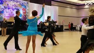Andrey and Svetlana Bakalov are dancing Samba at Cincinnati Ballroom Classic 2021