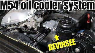 Bevinsee oil cooler cap install + review - track build BMW E46 M54 engine oil cooler system