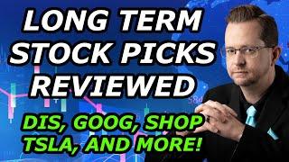 LONG TERM HOLD STOCK PICKS REVIEWED - DIS, GOOG, SHOP, TSLA, & MORE! - Thursday, December 23, 2021