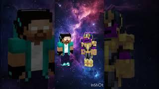 herobrine vs thanos #minecraft