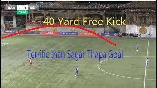 Best Free Kick Goal Ever by Roman Limbu......Terrific than Sagar Thapa's Goal...