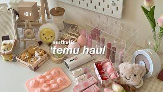 huge aesthetic temu haul | makeup, room decor, useful items