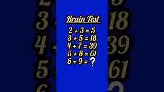 Brain Test|IQ Test|Can you solve this math puzzle?#shorts #shortsfeed #mathpuzzle #braintest #viral