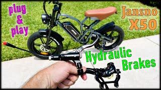 Hydraulic Brake upgrade on Jansno X50 X70 eBike - Zoom 4 Piston Hydraulic Brakes