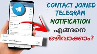 How To Turn Off Contact Joined Notification In Telegram | Malayalam