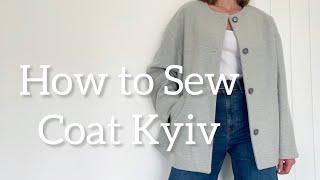 How to Sew a Coat? No Collar Fully Lined Buttoned Wool Minimalist Easy Sewing Coat