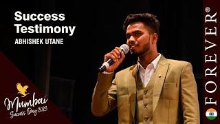 Success Testimony by Abhishek Utane | Mumbai Success Day 2023 | Forever Living India