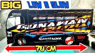 miniatur truk oleng kardus | truk putra gunawan low & slow BESAR,  truck cardboard