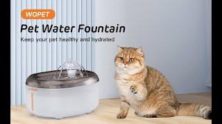 WOPET Cat Water Fountain Pet Water Dispenser *W300 Set Up Tutorial