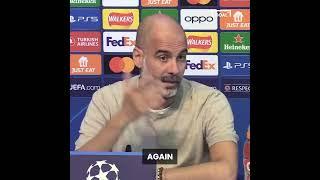 Pep Guardiola laughed at the mention of Manchester United