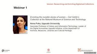 Enriching Metadata Webinar 1: Anna Foka - Enriching the invisible stories of women