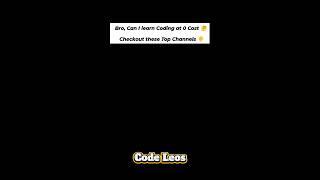 Top 25 Free YouTube Channels to Learn Coding #shorts #shortsfeed #ytshorts #coding #engineering