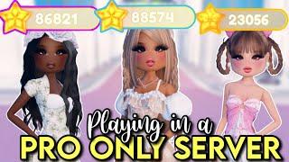 PLAYING IN A *PROS ONLY* SERVER AS A LEVEL 25K+ PLAYER | Roblox Dress To Impress