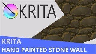 Krita - Timelapse - Hand Painting: Seamless Stone Wall Texture