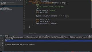 Variables in Java(2020)