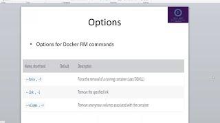 Docker RM command