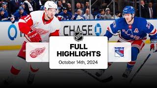 Red Wings at Rangers | October 14, 2024 | NHL Full Game Highlights